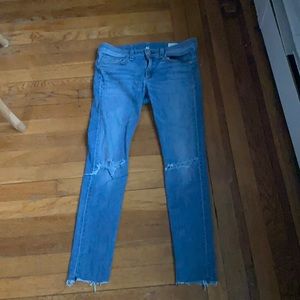 Skinny frayed bttm rag/bone skinny jean